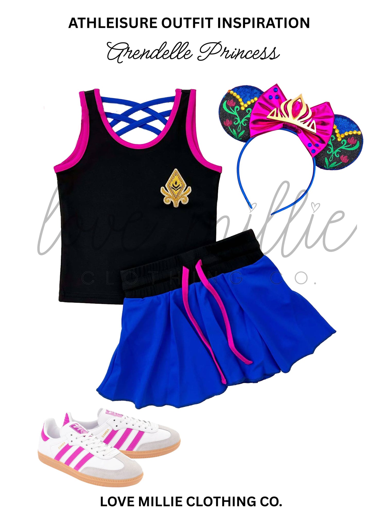 *Pre-Order* Arendelle Princess Athleisure Skort Set