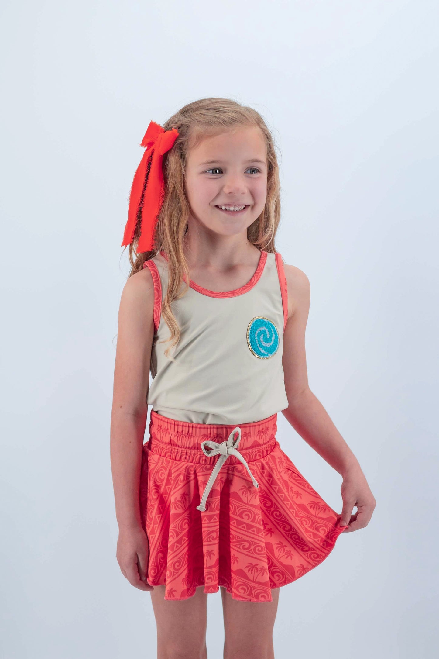 *Pre-Order* Hawaiian Princess Athleisure Skort Set - Love Millie LLC