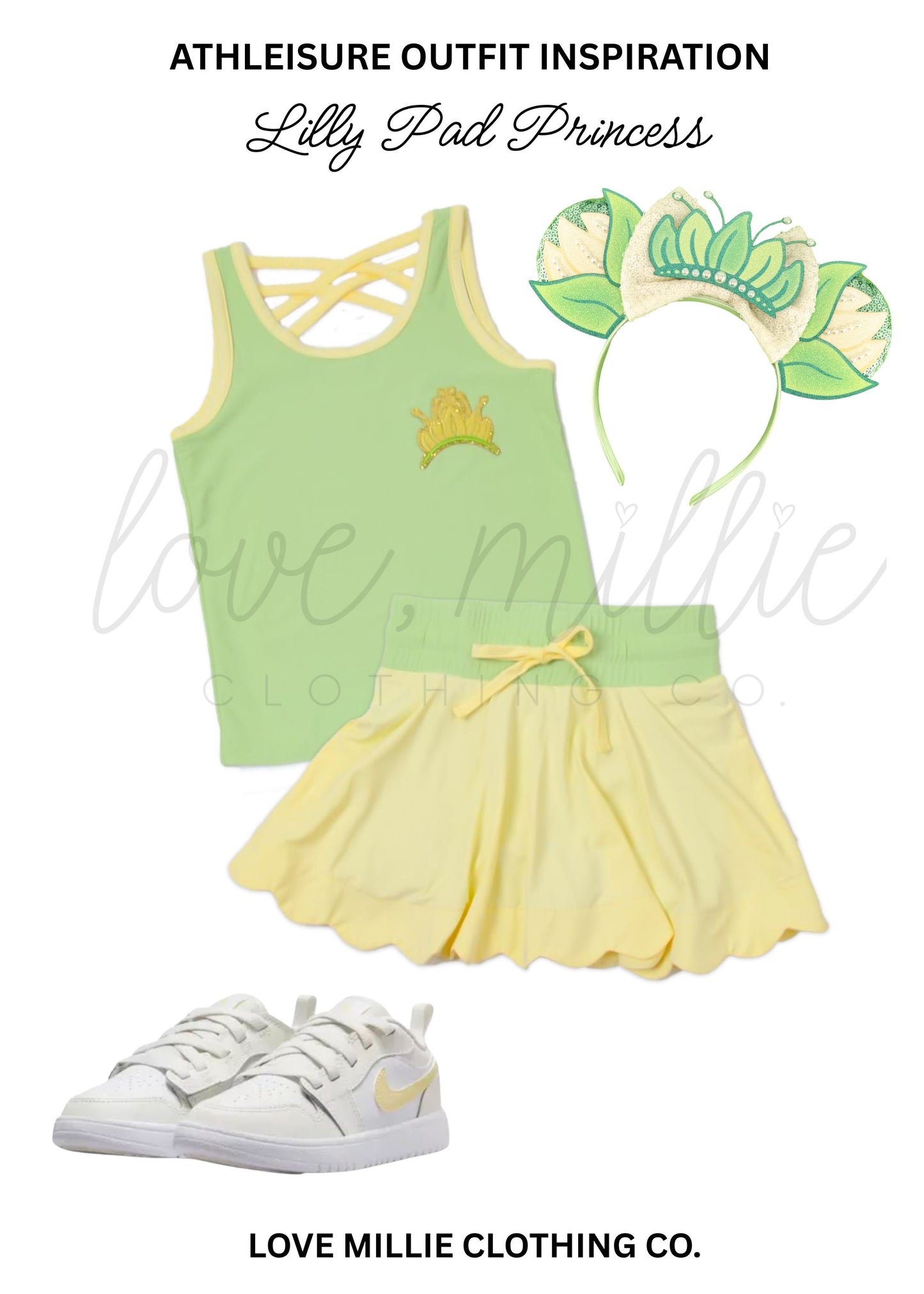 *Pre-Order* Lilly Pad Princess Athleisure Skort Set