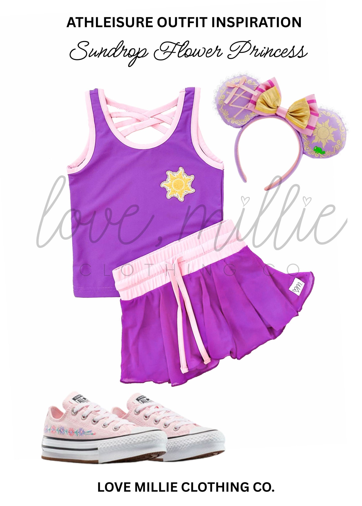 *Pre-Order* Sundrop Flower Princess Athleisure Skort Set