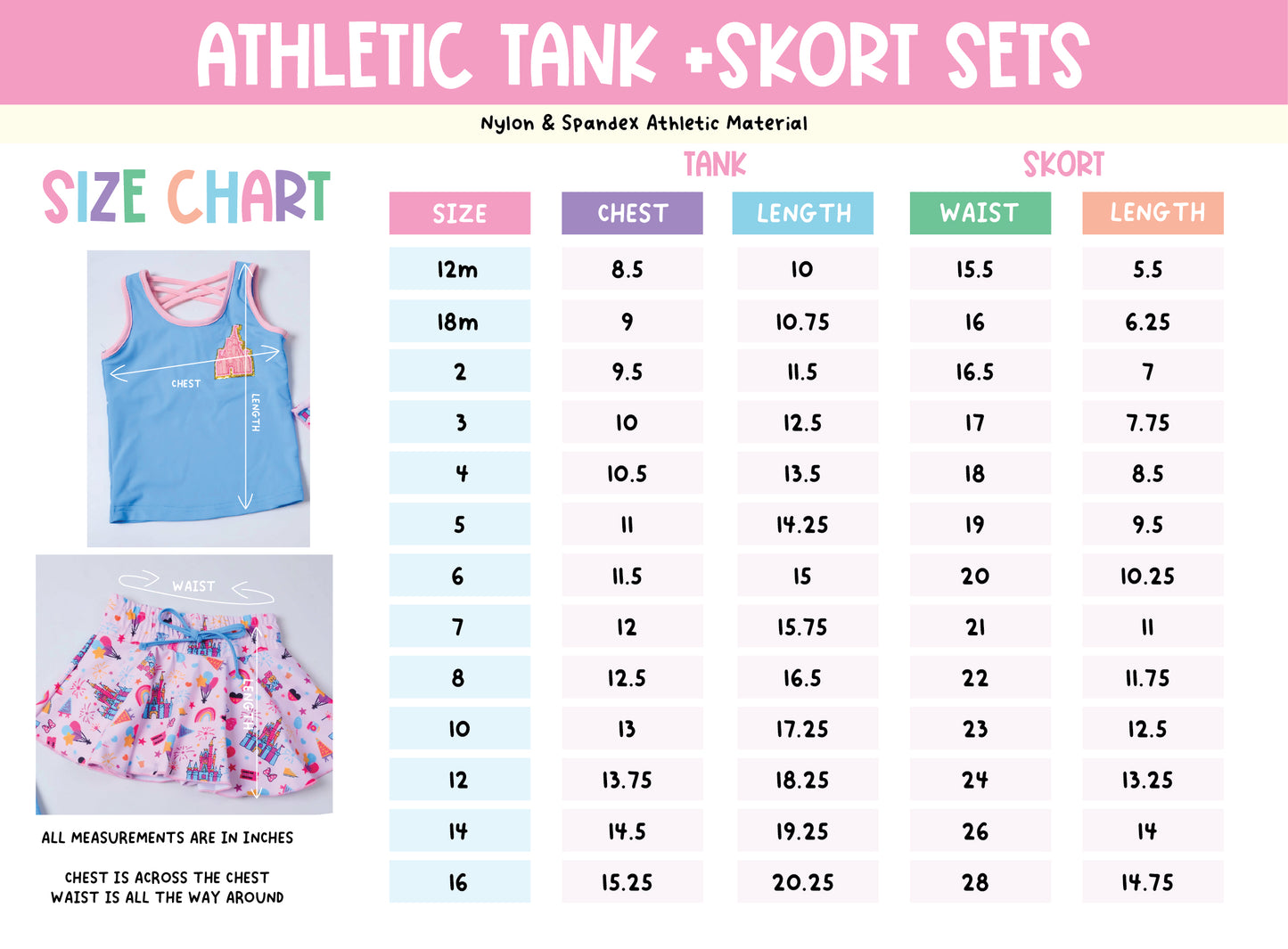 Palm Tree Lane Scalloped Athletic Skort *Pre-Order*