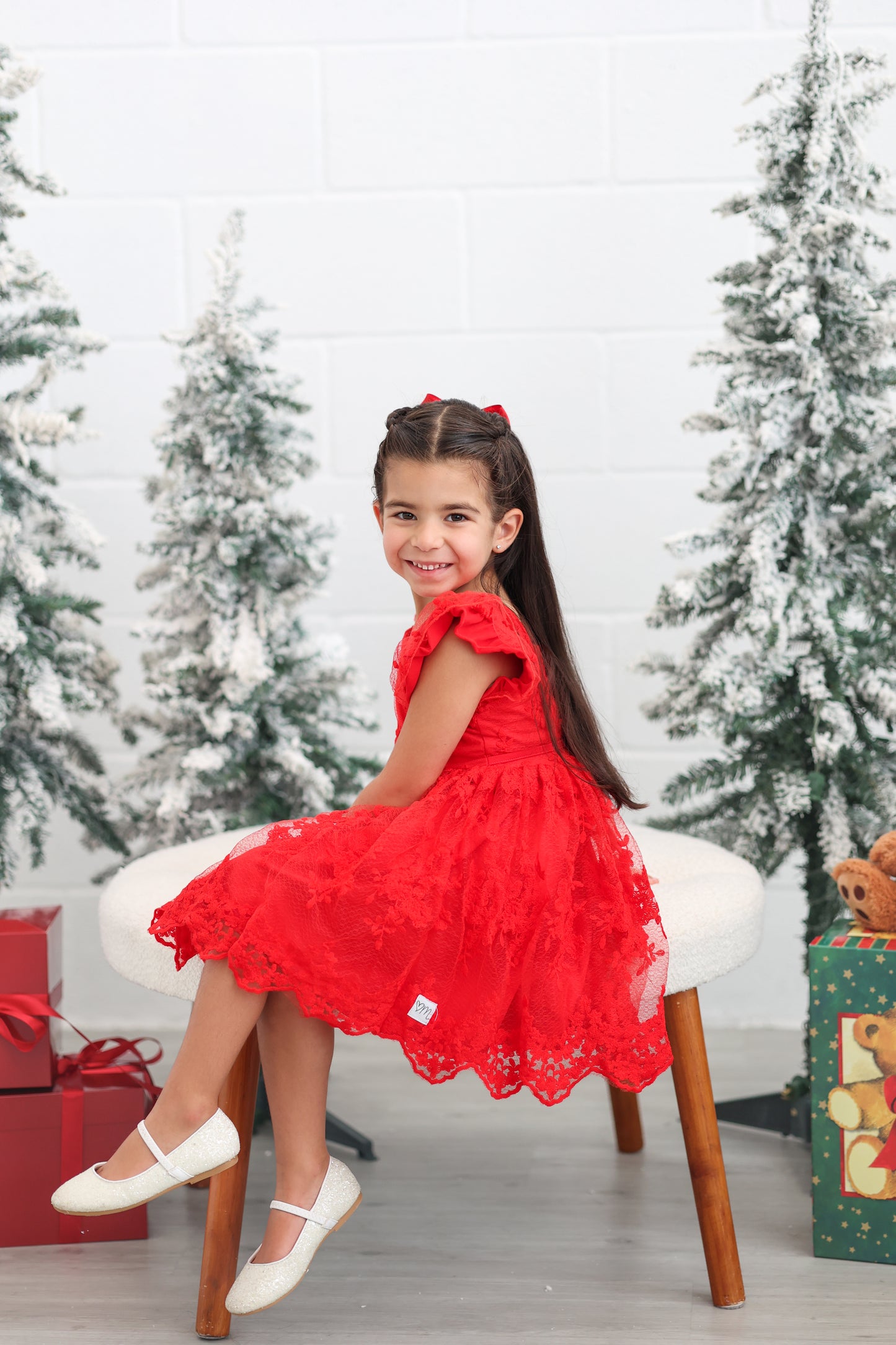 Poinsettia Red Lacey Dress *Pre-Order*