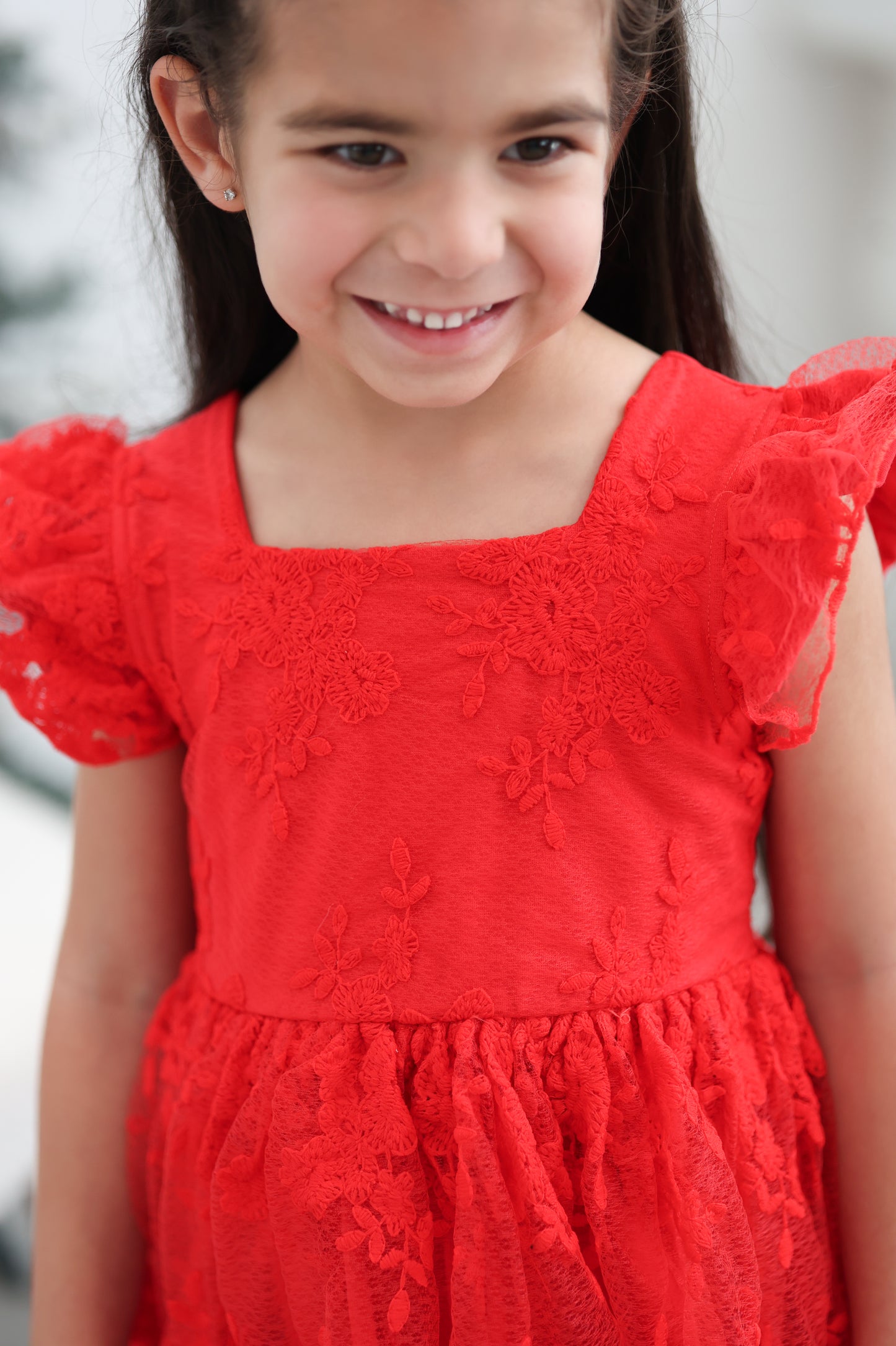 Poinsettia Red Lacey Dress *Pre-Order*
