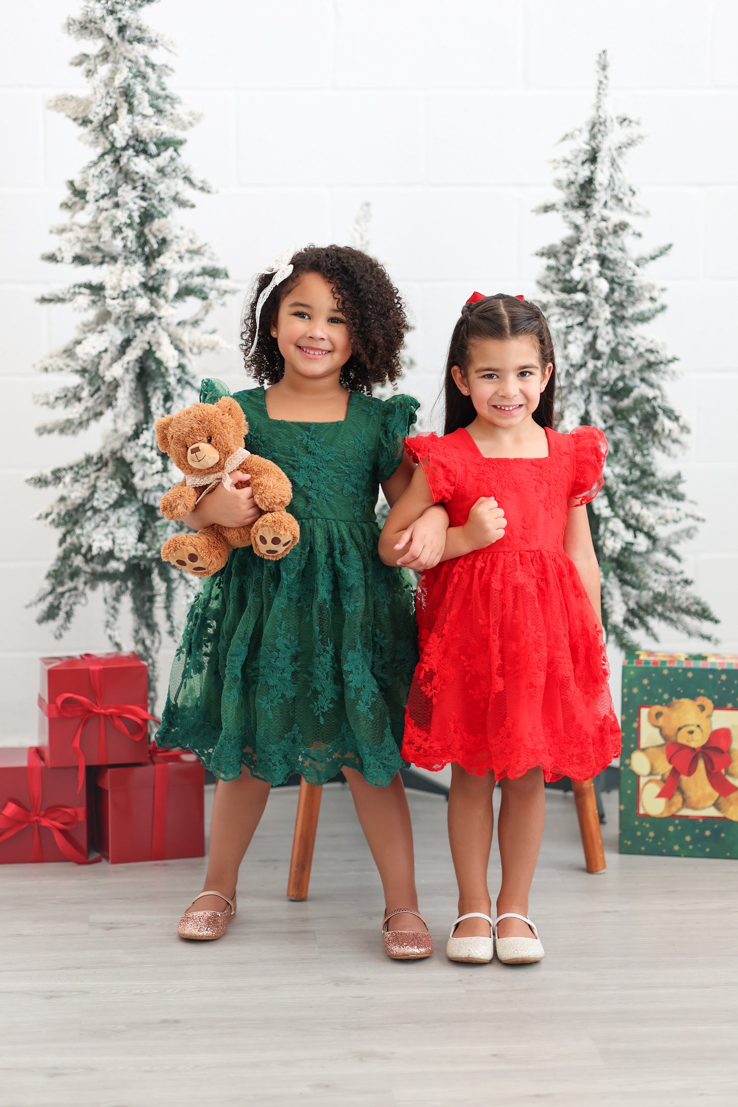 Mistletoe Green Lacey Dress *Pre-Order*
