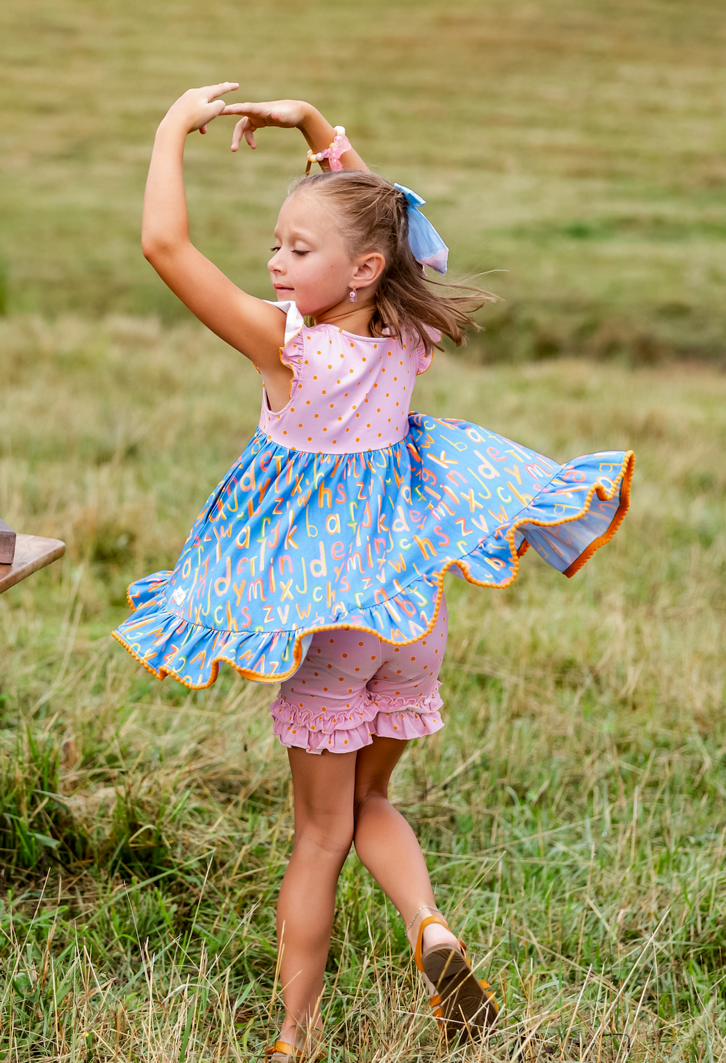 Polka Dot Pink Ruffle Shorts