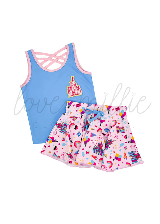*Pre-Order* Happy Place Athleisure Skort Set