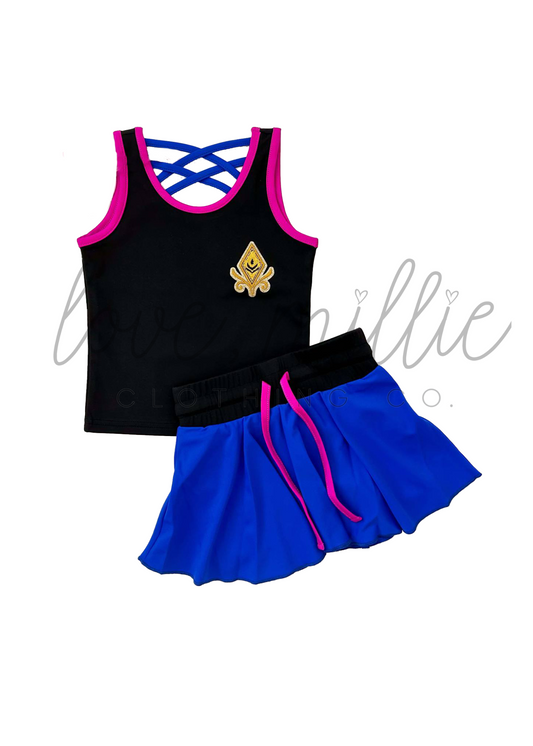 *Pre-Order* Arendelle Princess Athleisure Skort Set