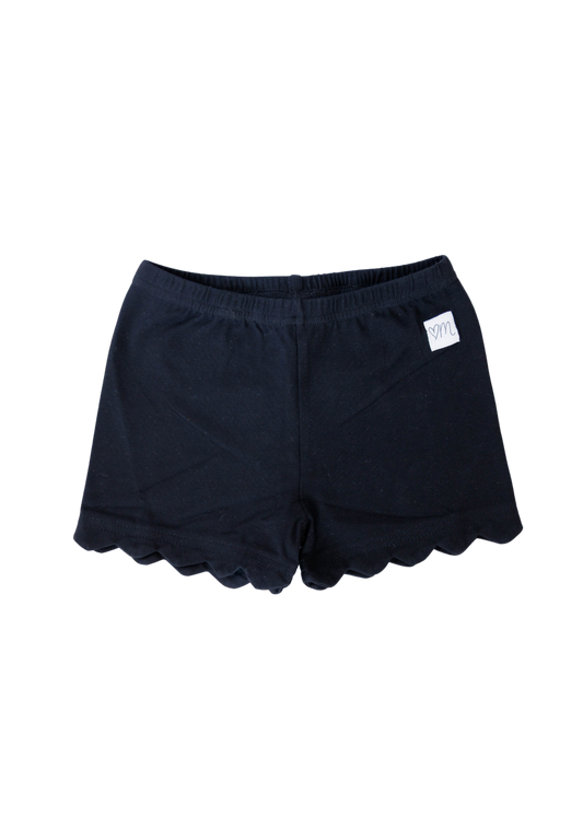 *Pre-Order* Black Scalloped Shorties