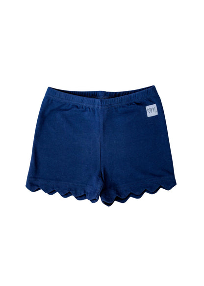 *Pre-Order* Navy Scalloped Shorties
