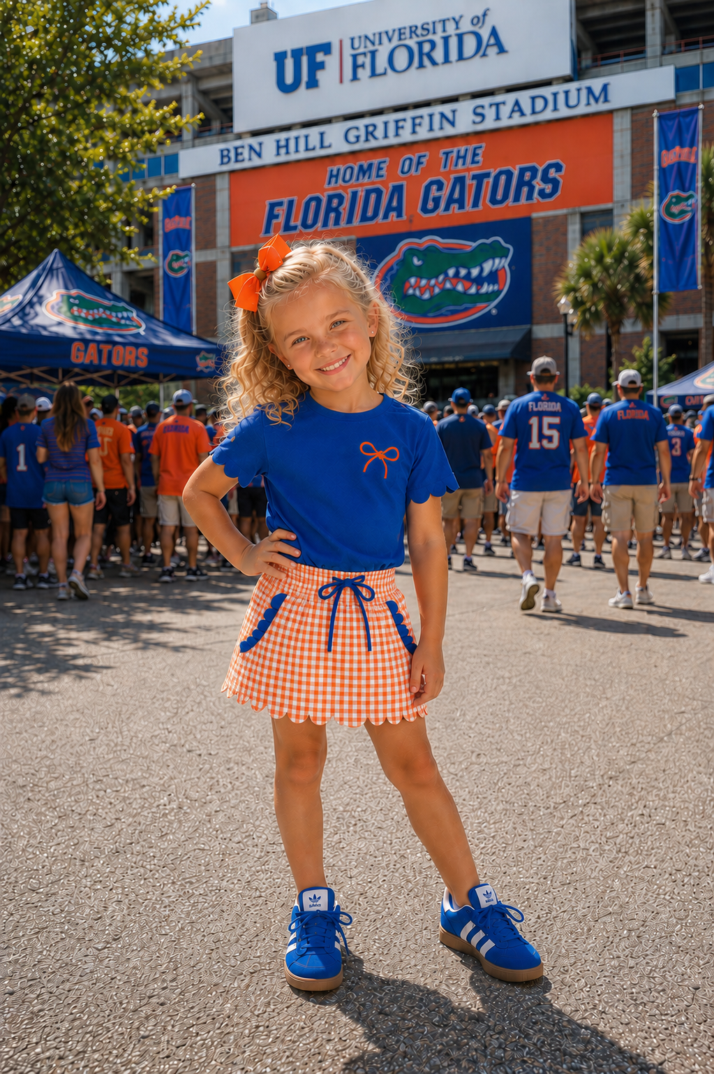 Blue & Orange Game Day Isla Skort Set  *Pre-Order*