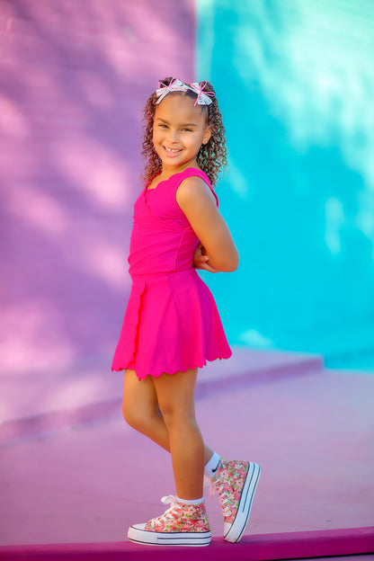 Dreamhouse Pink Athletic Scalloped Tank *Pre-Order*