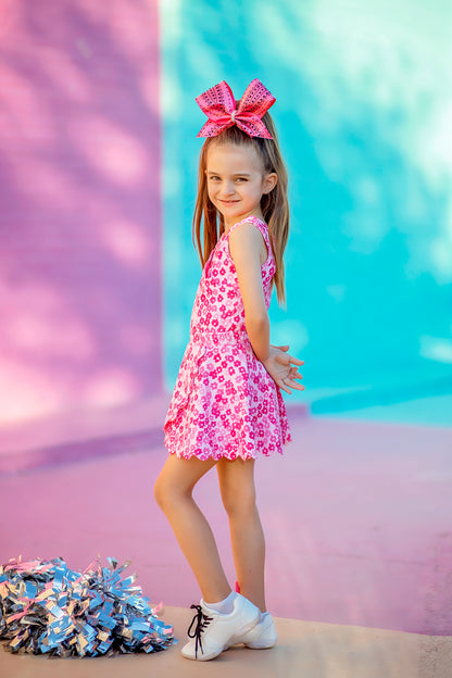 Malibu Blooms Athletic Scalloped Tank *Pre-Order*