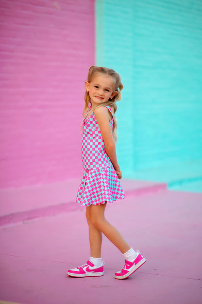 Poolside Tiles Athletic Scalloped Tank *Pre-Order*