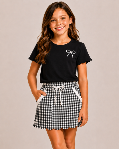 Black & White Game Day Isla Skort Set  *Pre-Order*