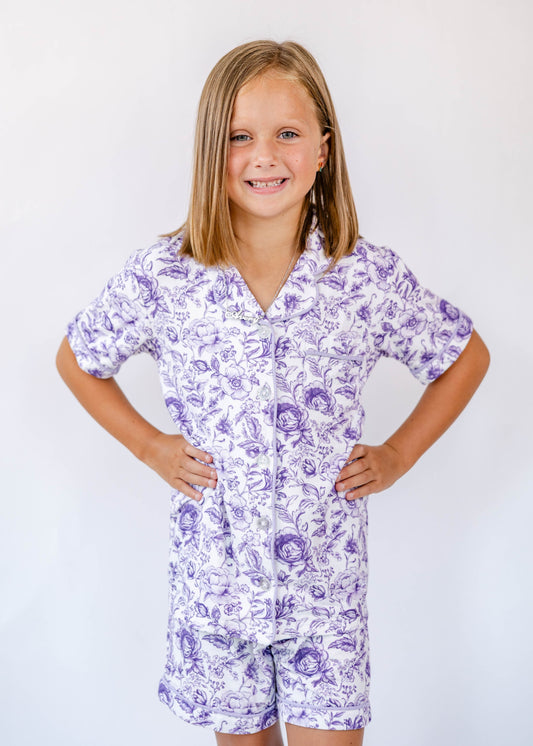 Purple Fancy Floral Lounge Set *Pre-Order*