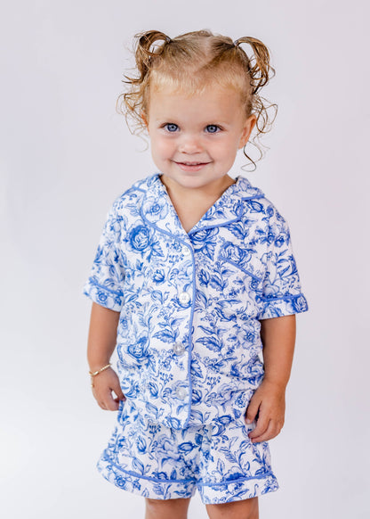 Blue Fancy Floral Lounge Set *Pre-Order*