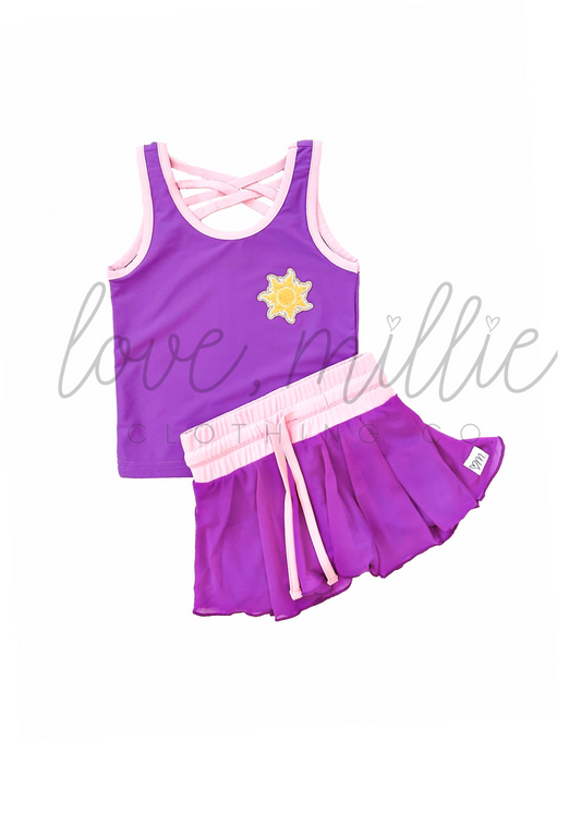 *Pre-Order* Sundrop Flower Princess Athleisure Skort Set