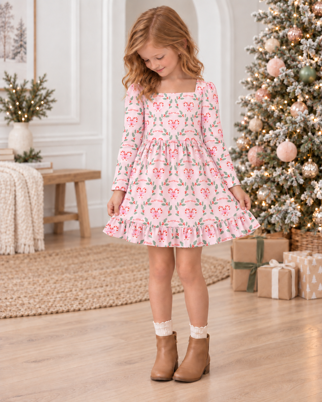 Peppermint Holly Vivi Dress *Pre-Oder*