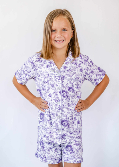 Princess Crowns Button Down Lounge Set  *Pre-Order*