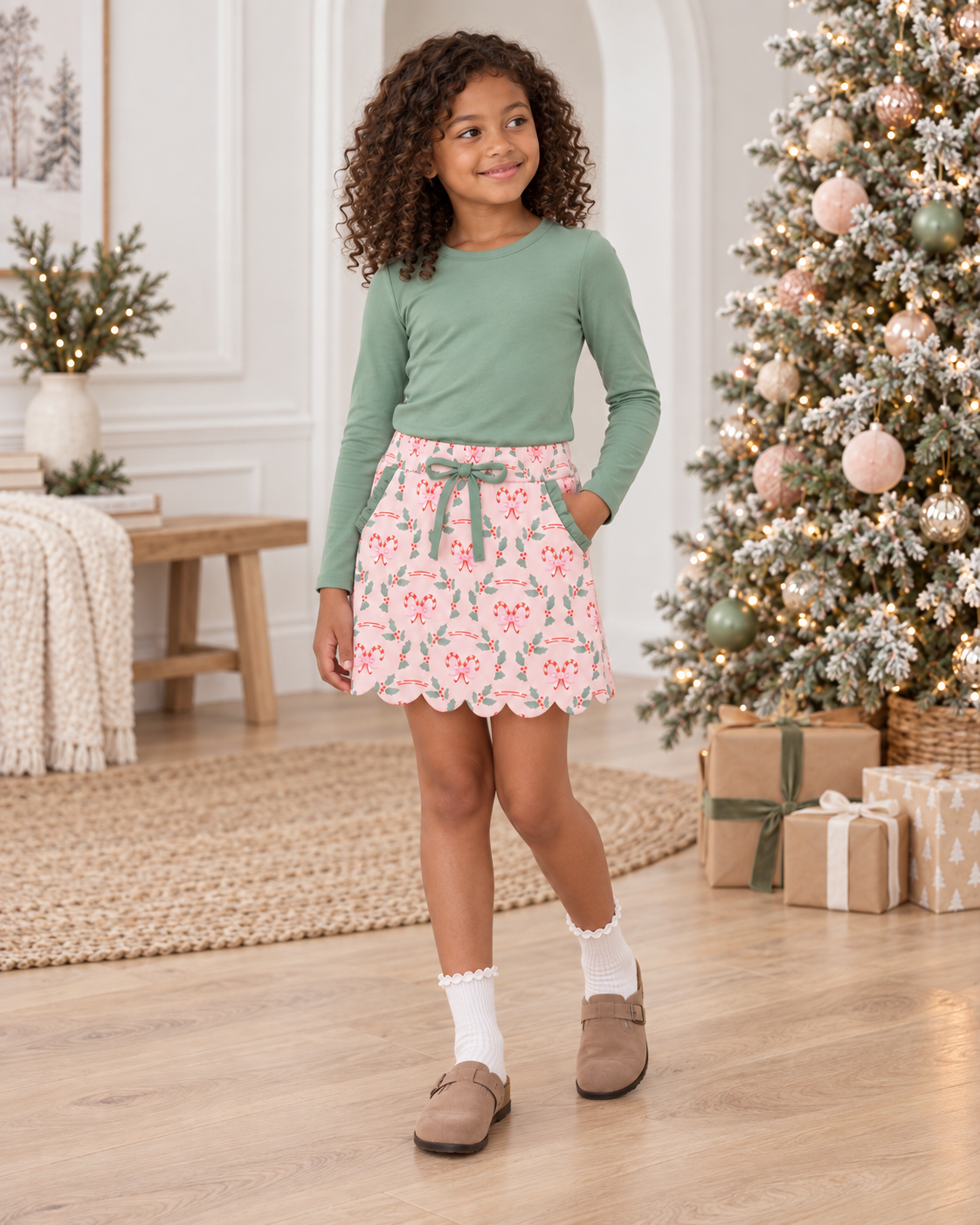 Peppermint Holly Isla Skort Set  *Pre-Order*