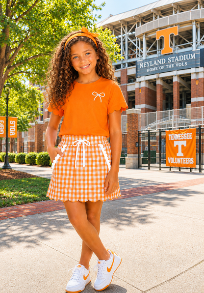 Orange & White Game Day Isla Skort Set  *Pre-Order*