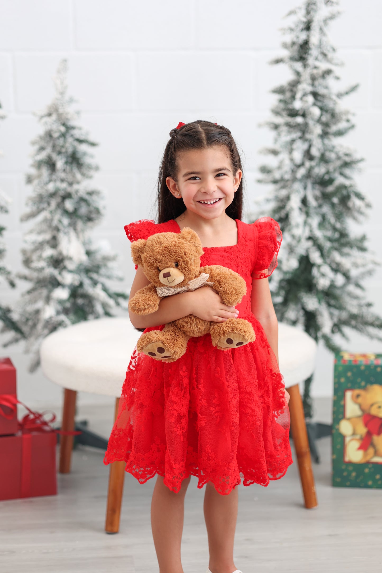Poinsettia Red Lacey Dress *Pre-Order*