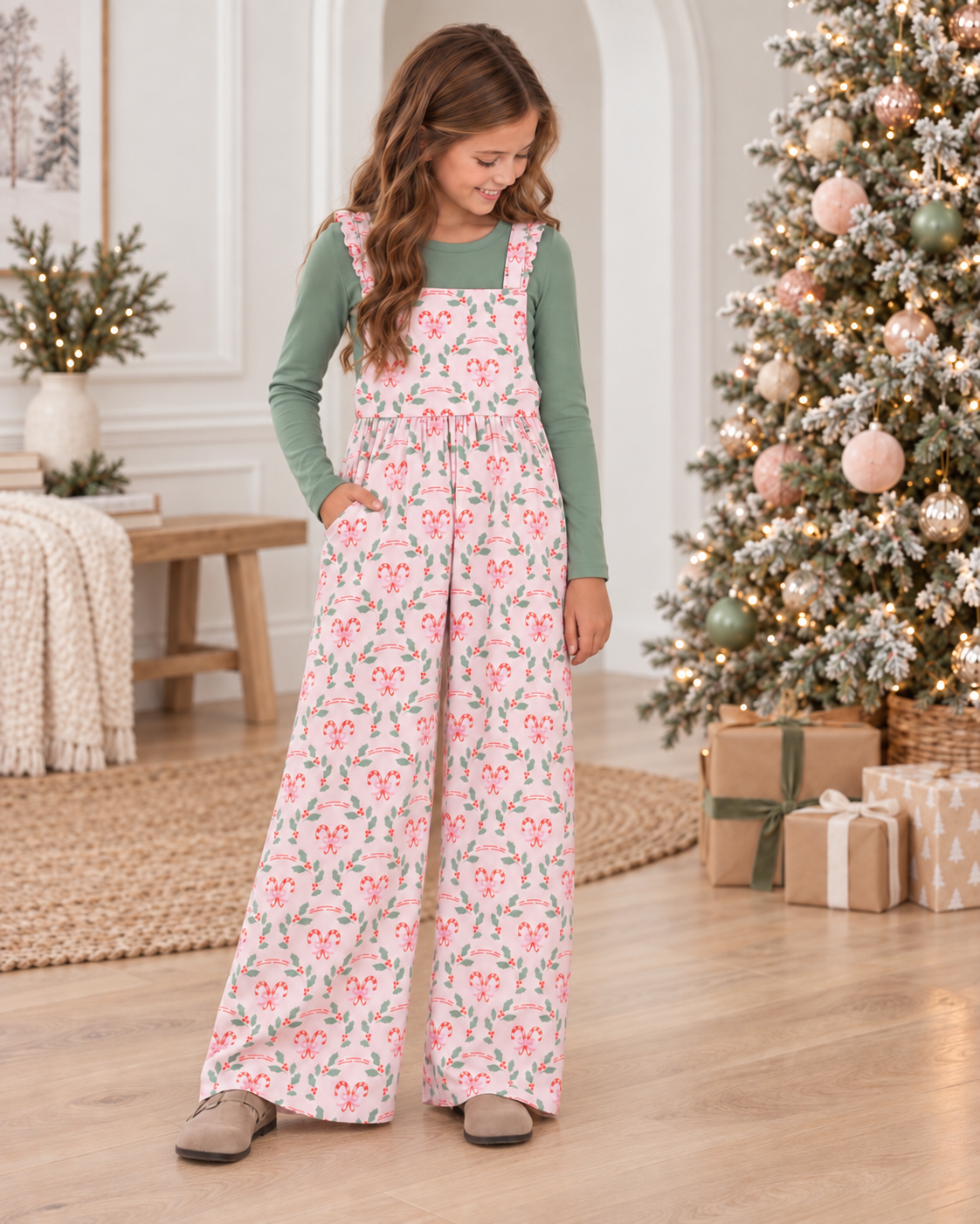 Peppermint Holly Leggy Jumper  *Pre-Order*