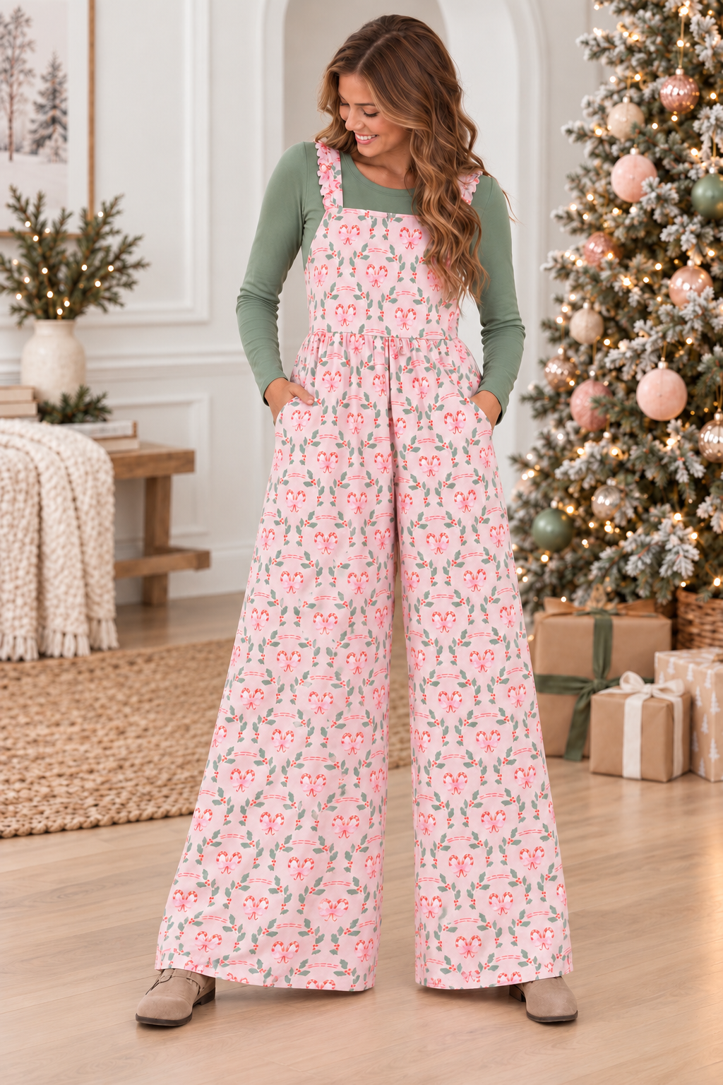 Peppermint Holly Leggy Jumper  *Pre-Order*