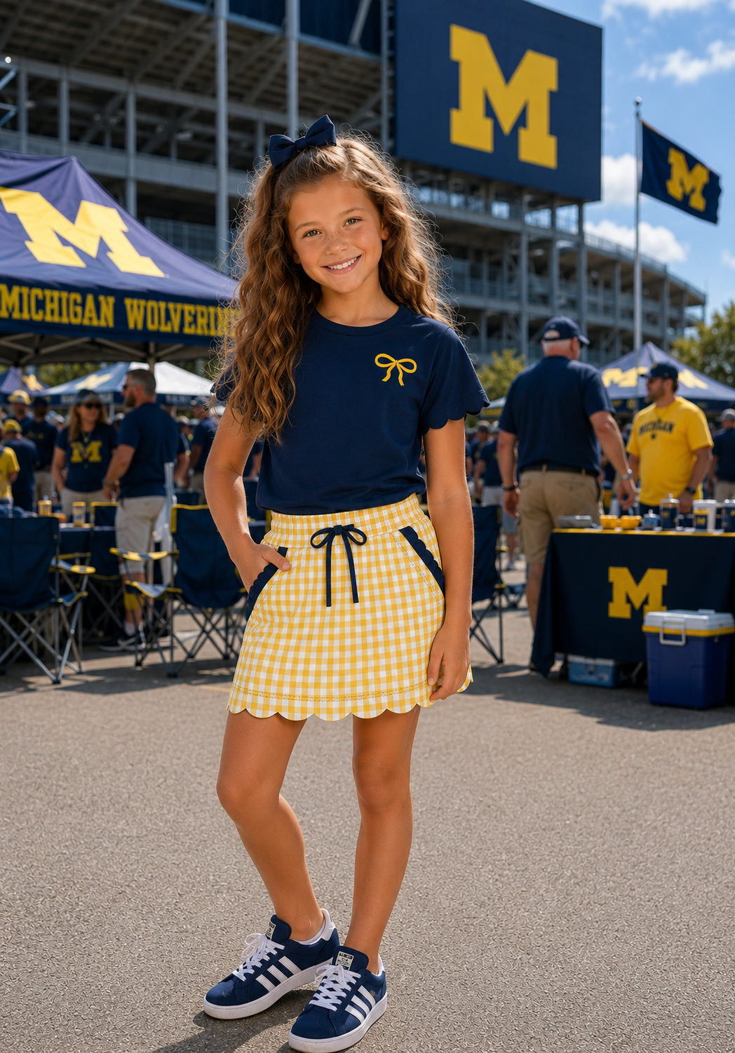 Navy & Yellow Game Day Isla Skort Set  *Pre-Order*