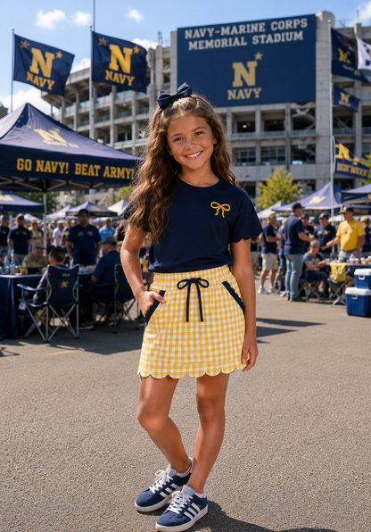Navy & Yellow Game Day Isla Skort Set  *Pre-Order*