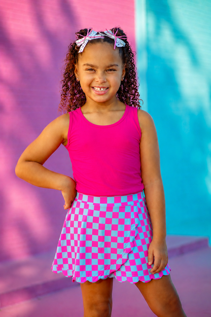 Poolside Tiles Scalloped Athletic Skort *Pre-Order*