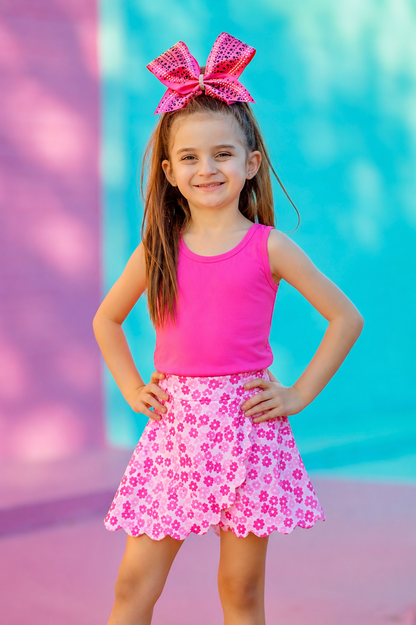 Dreamhouse Pink Athletic Scalloped Tank *Pre-Order*