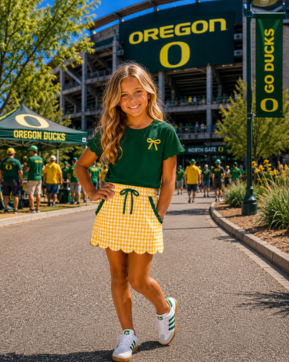 Green & Yellow Game Day Isla Skort Set  *Pre-Order*