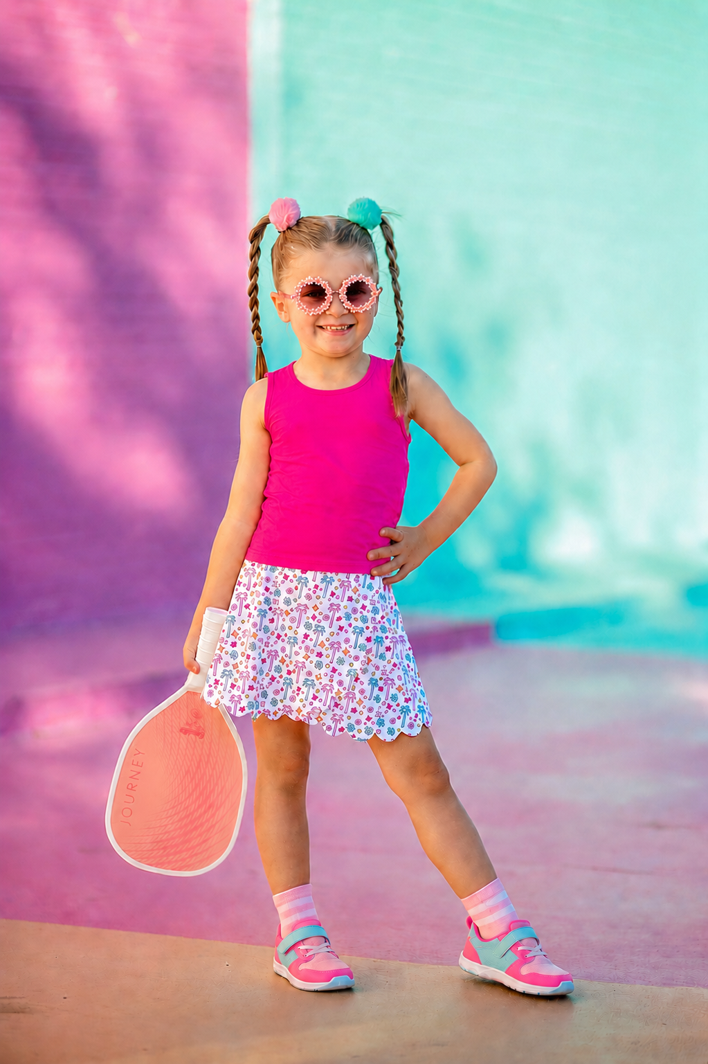 Dreamhouse Pink Athletic Scalloped Tank *Pre-Order*
