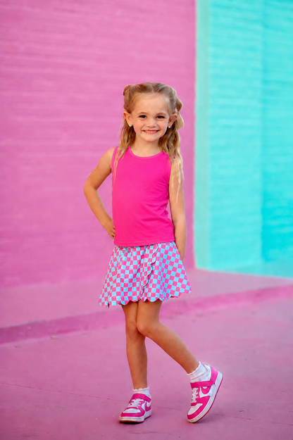 Dreamhouse Pink Athletic Scalloped Tank *Pre-Order*