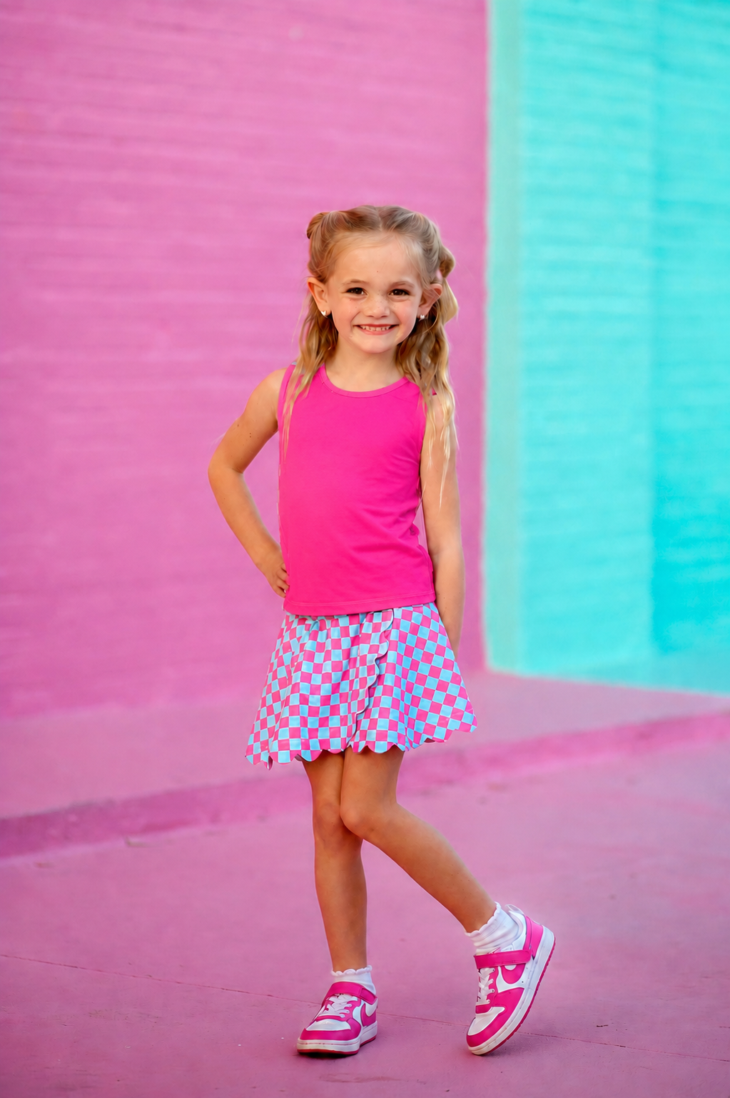 Poolside Tiles Scalloped Athletic Skort *Pre-Order*