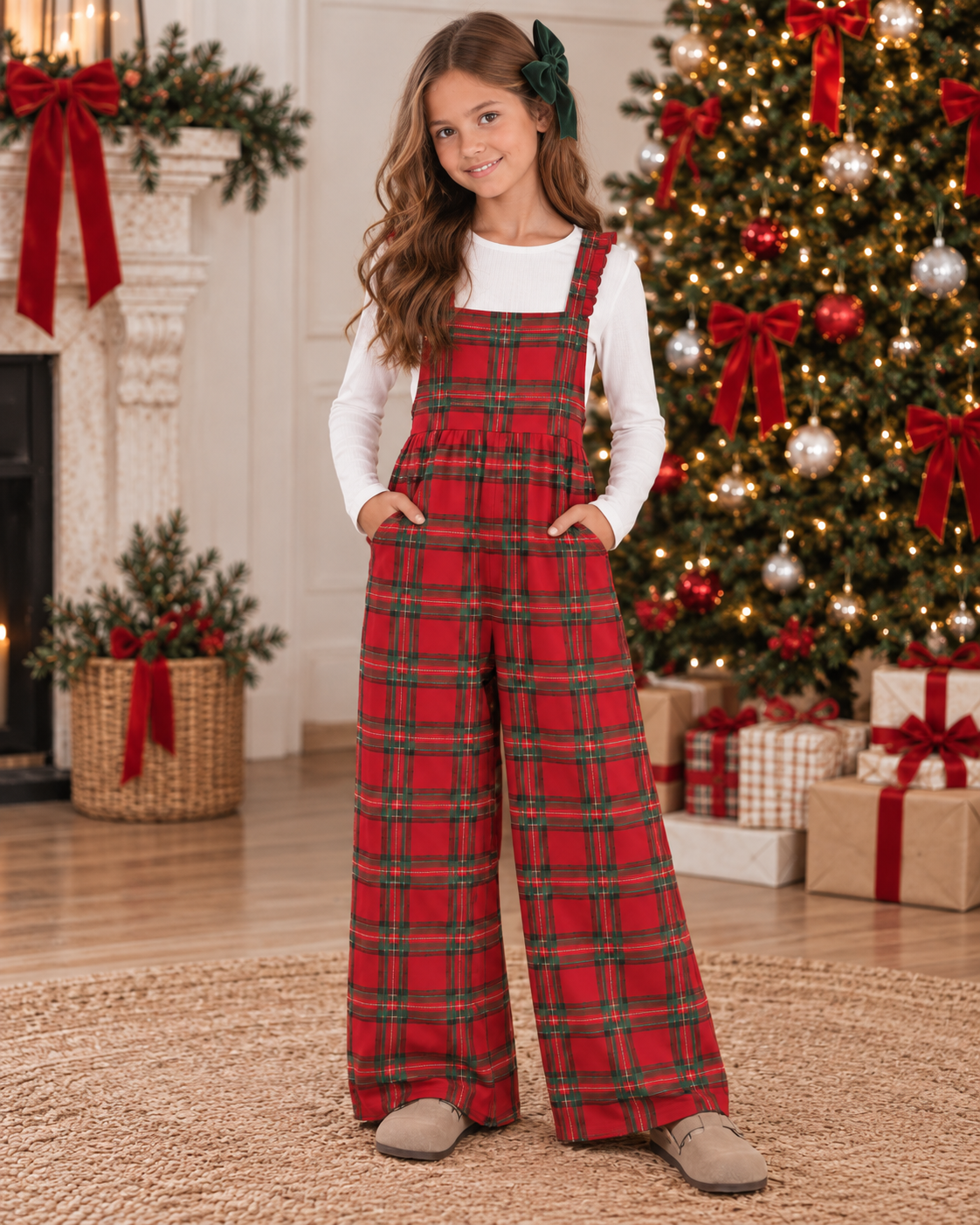 Yuletide Plaid Leggy Jumper  *Pre-Order*