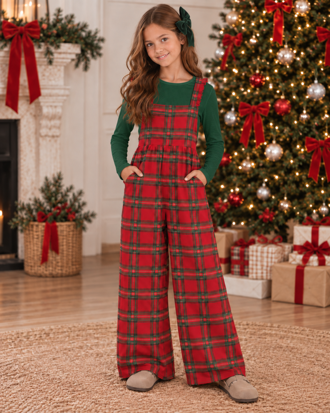 Yuletide Plaid Leggy Jumper  *Pre-Order*