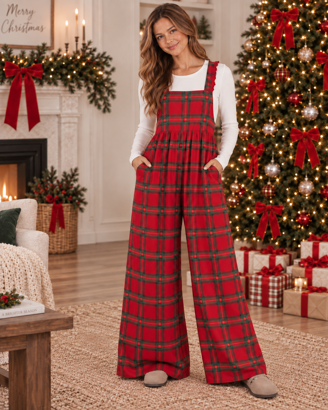 Yuletide Plaid Leggy Jumper  *Pre-Order*
