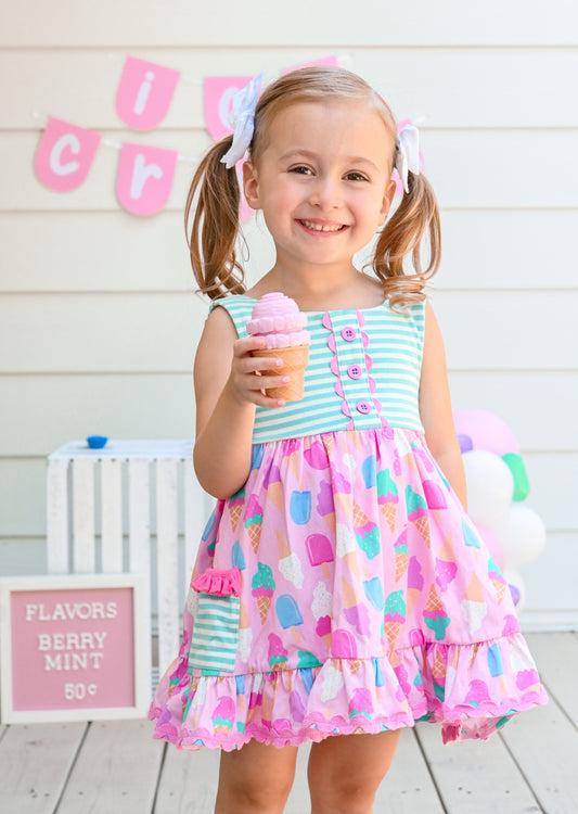 Ice Cream Elsie Dress - Love Millie Clothing