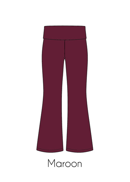 Fold-Over Relaxed Flare Leggings *Pre-Order*