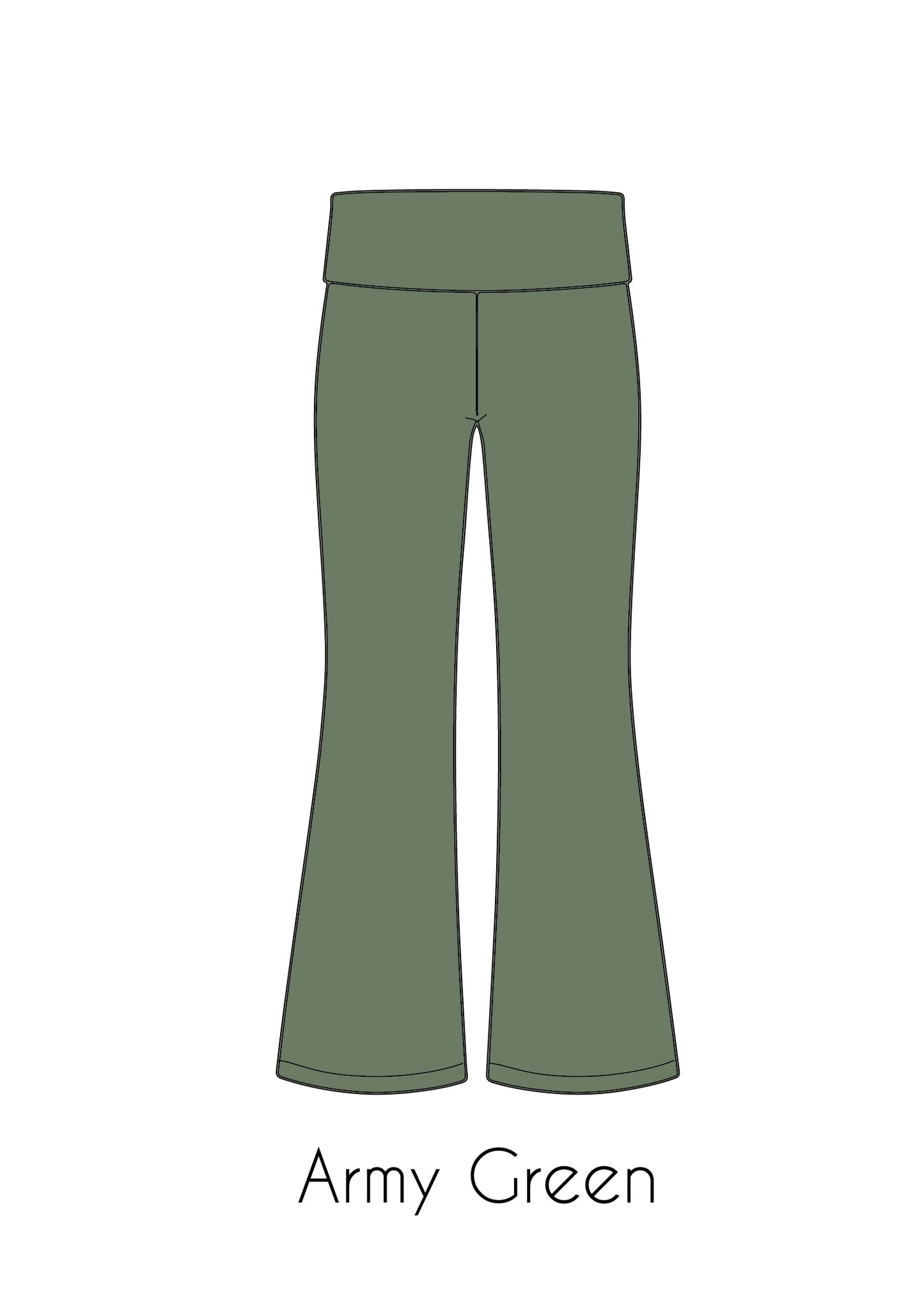 Fold-Over Relaxed Flare Leggings *Pre-Order*