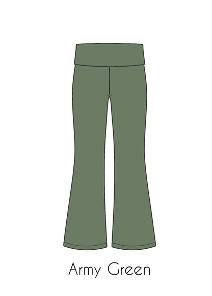 Fold-Over Relaxed Flare Leggings *Pre-Order*