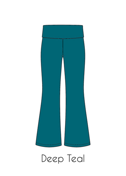 Fold-Over Relaxed Flare Leggings *Pre-Order*