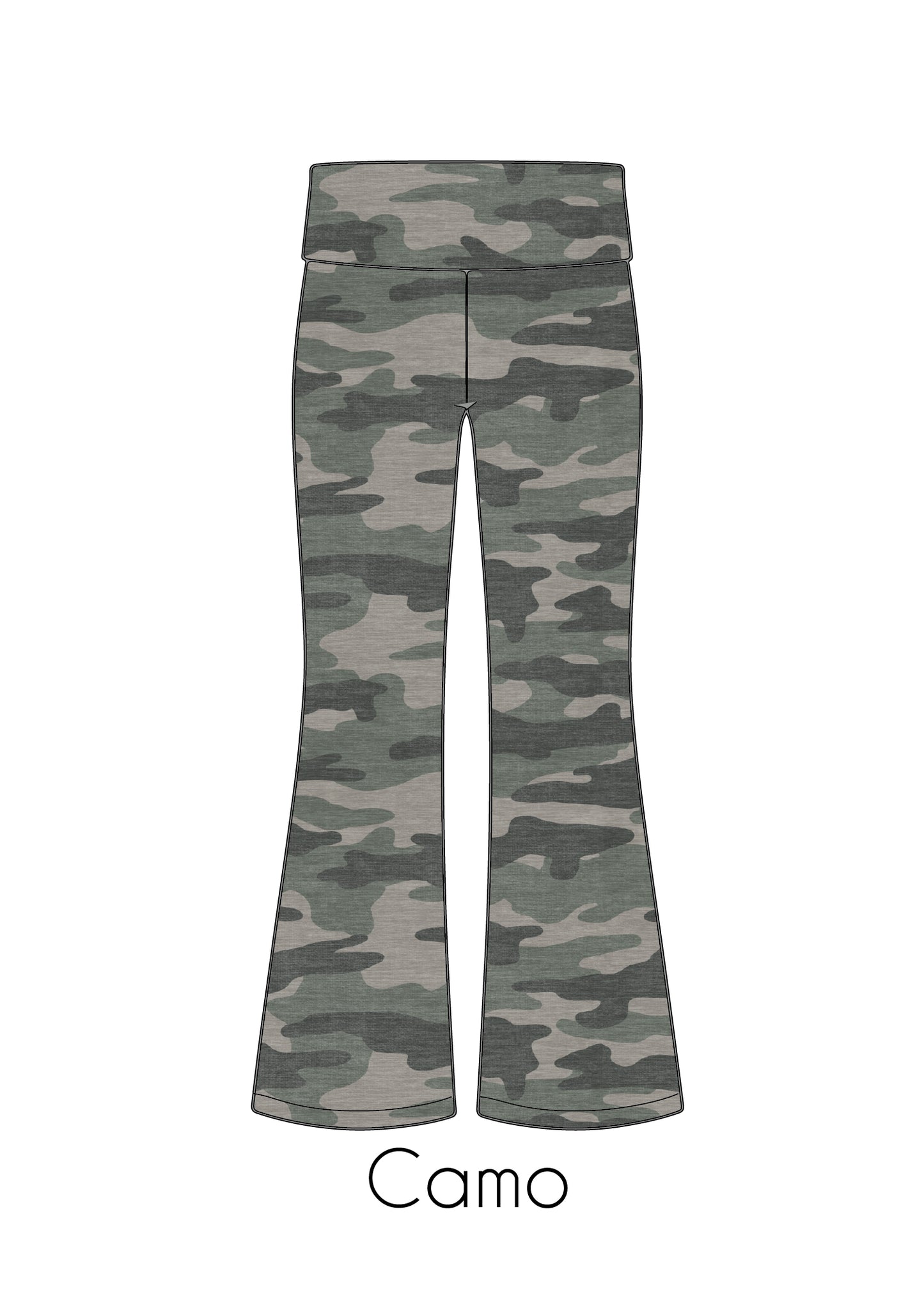 Fold-Over Relaxed Flare Leggings *Pre-Order*