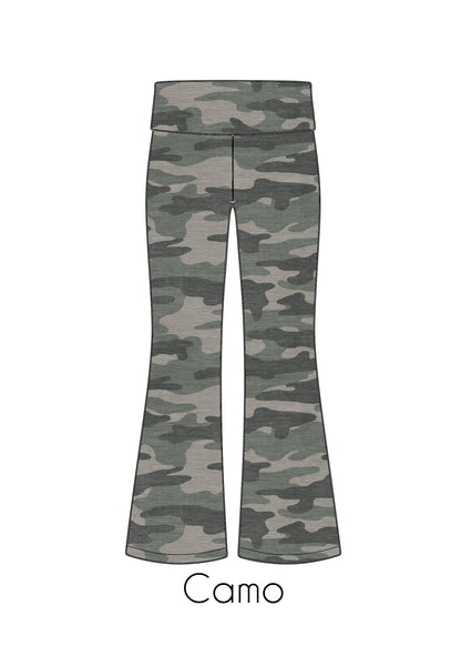 Fold-Over Relaxed Flare Leggings *Pre-Order*