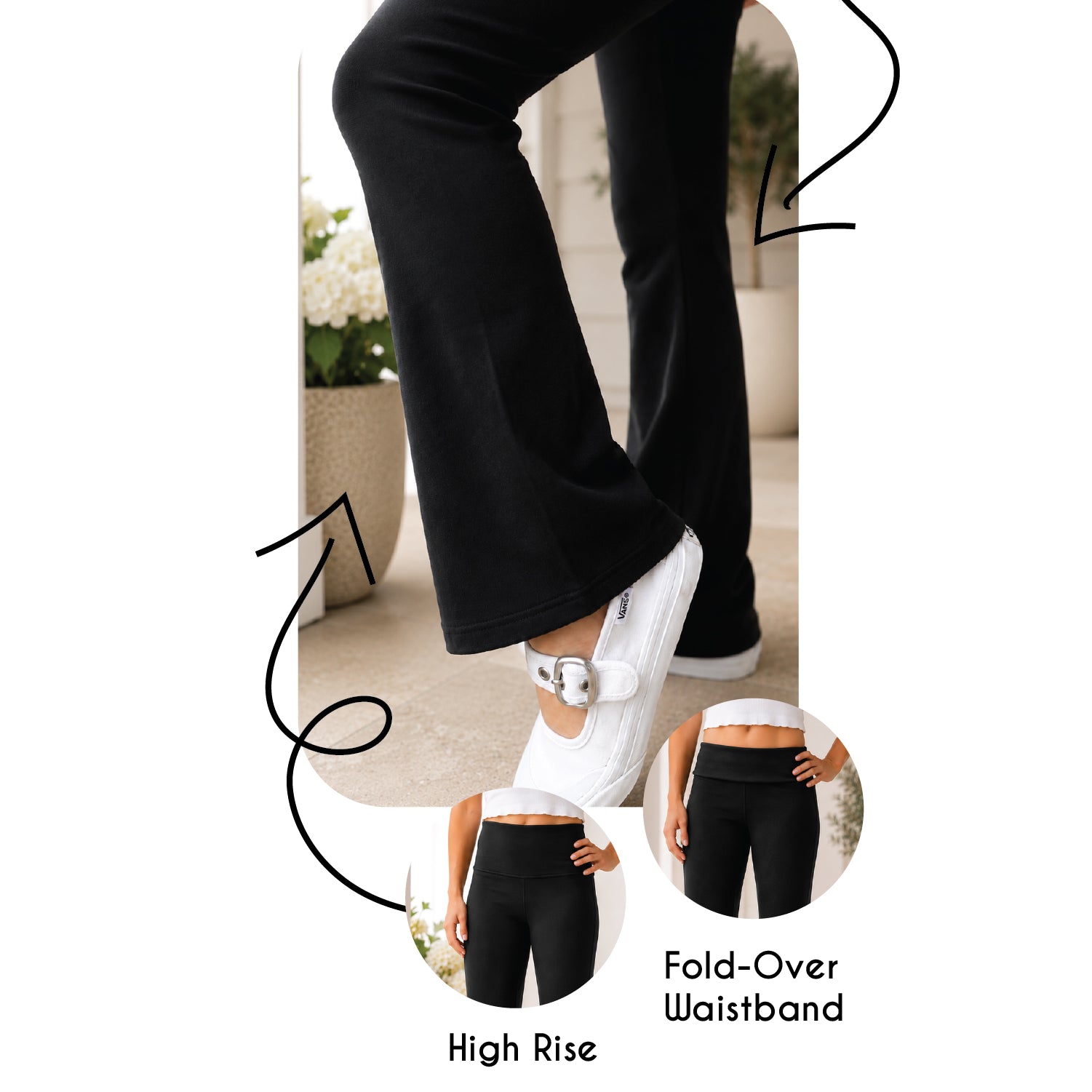 Fold-Over Relaxed Flare Leggings *Pre-Order*