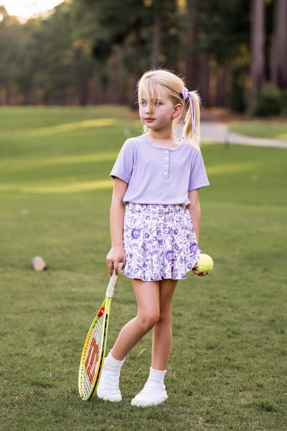 Purple Pointelle Top *Pre-Order*