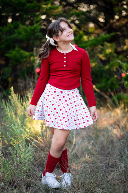 Holly Red Ribbed Sweater Top *Pre-Order*