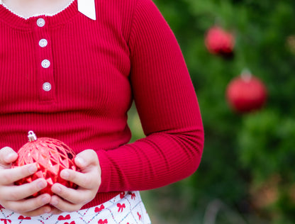 Holly Red Ribbed Sweater Top *Pre-Order*